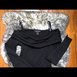 WHBM jeweled cold shoulder sweater!!! 🦋💕